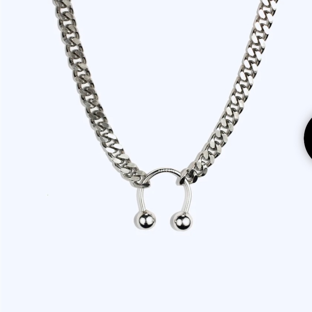 Dálmata Stainless Steel Necklace. 20”